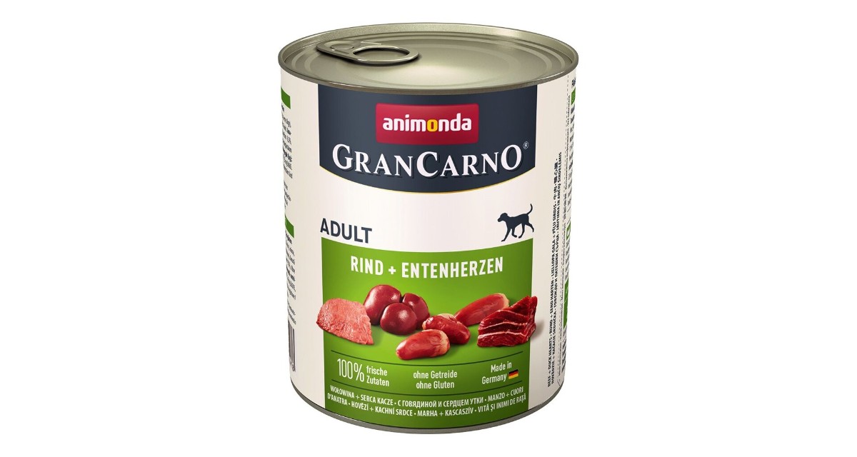 Animonda Grancarno Dog 800g - Hovězí/Kachní Srdce