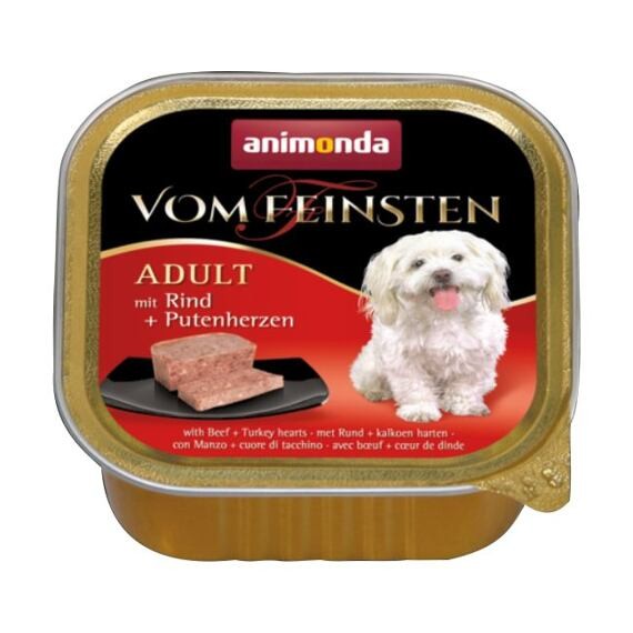 Animonda Vom Feinsten paštika Adult 150g - Hovězí/Krůtí srdce