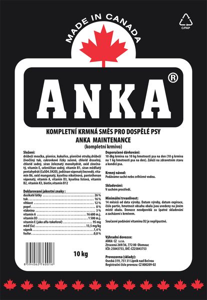 Anka Dog Maintenance - 10kg