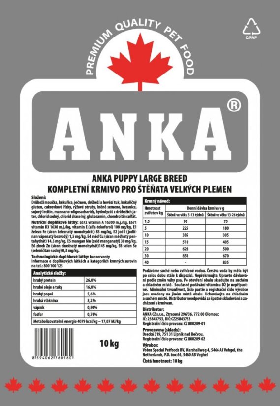 Anka Dog Puppy Large - 20kg