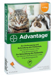 Bayer Advantage Antiparazitní Spot-On 4ks - Do 4kg