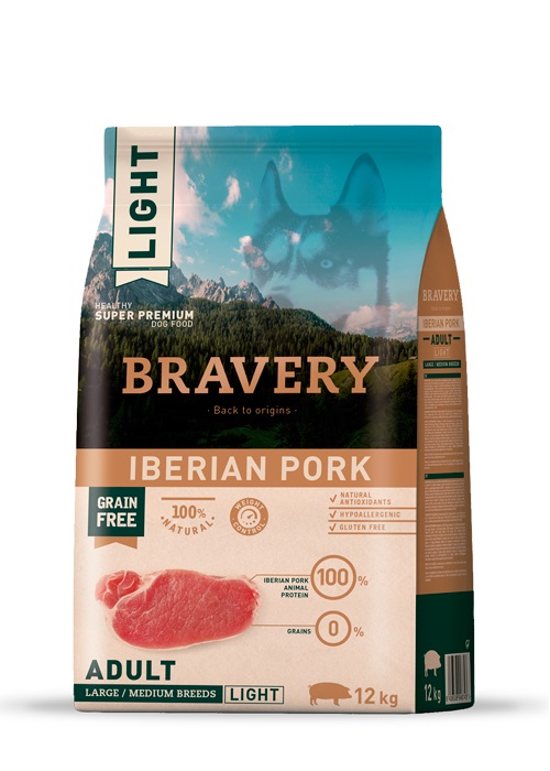 Bravery Dog Large/Medium Adult Light Pork - 12kg