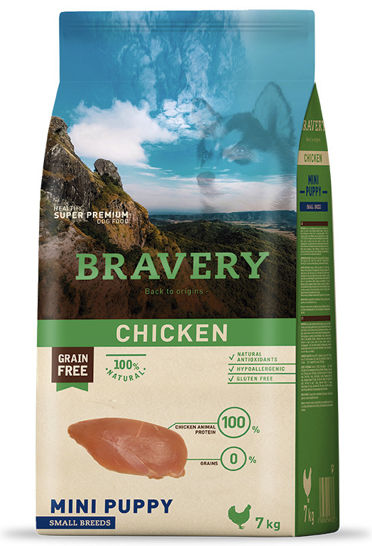 Bravery Dog Mini Puppy Chicken - 400g