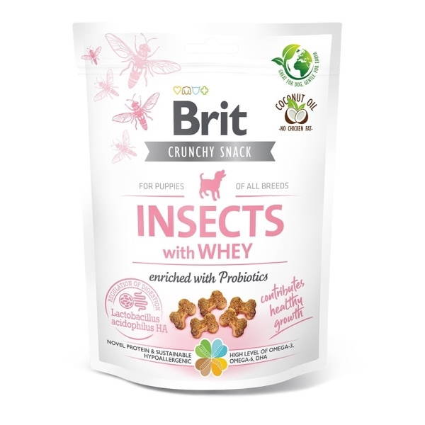 Brit Care Dog Puppy Crunchy Cracker Insects with Whey enriched with Probiotics 200g