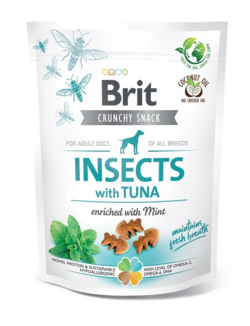 Brit Crunchy Snack Insects with Tuna enriched with Mint - 200g