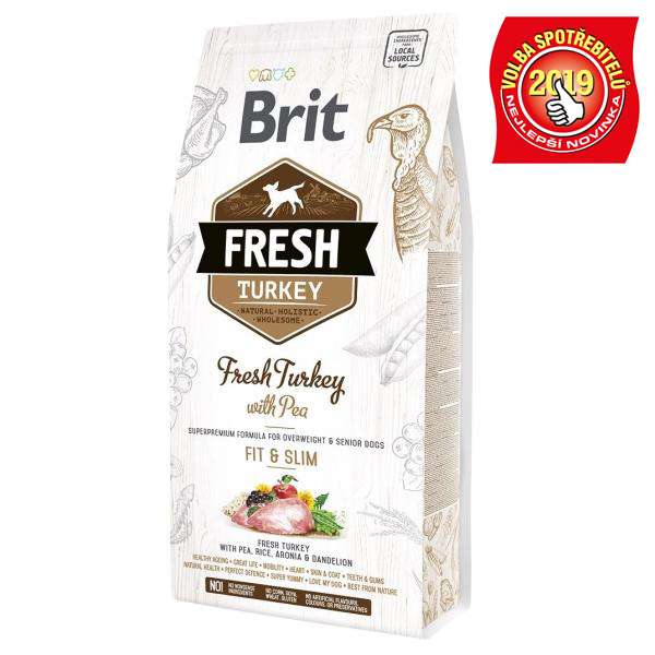 Brit Fresh Dog Adult Turkey/Pea Fit & Slim - 12kg