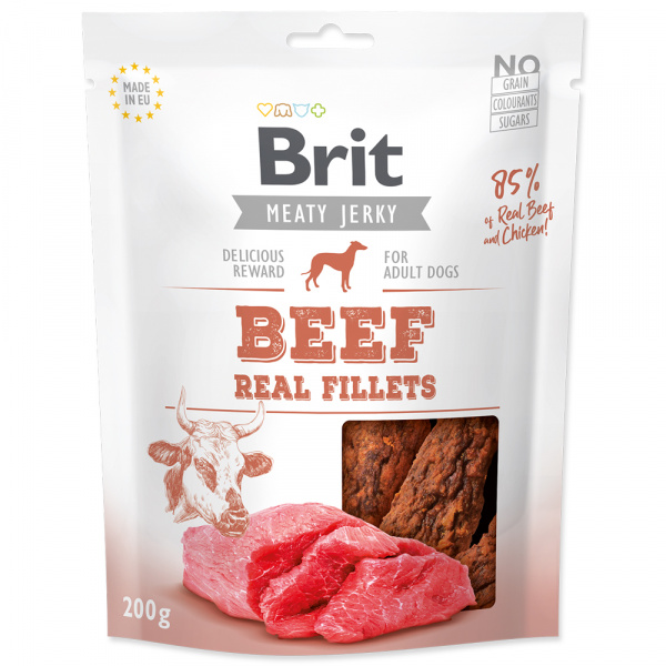 Brit Jerky Beef Fillets 200g