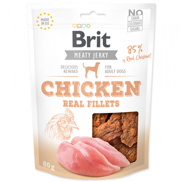 Brit Jerky Chicken Fillets 80g