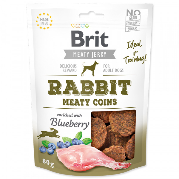 Brit Jerky Rabbit Meaty Coins 80g