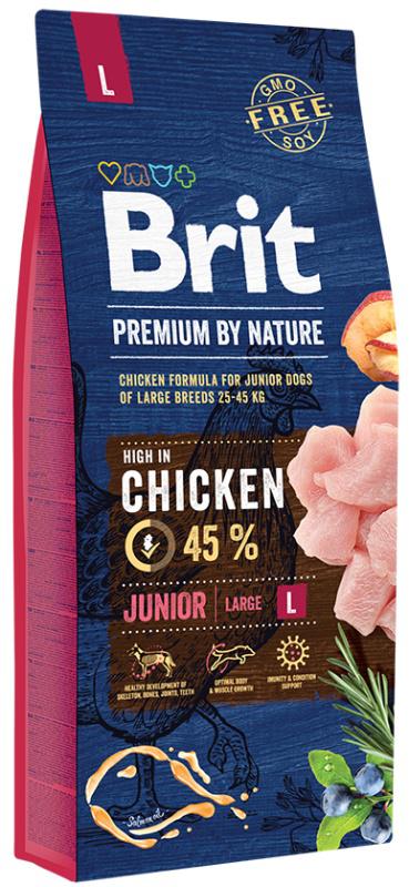 Brit Premium By Nature Dog Junior L Chicken - 15kg