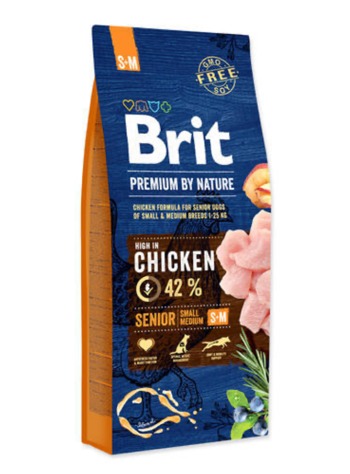 Brit Premium By Nature Dog Senior S/M Chicken - 3kg