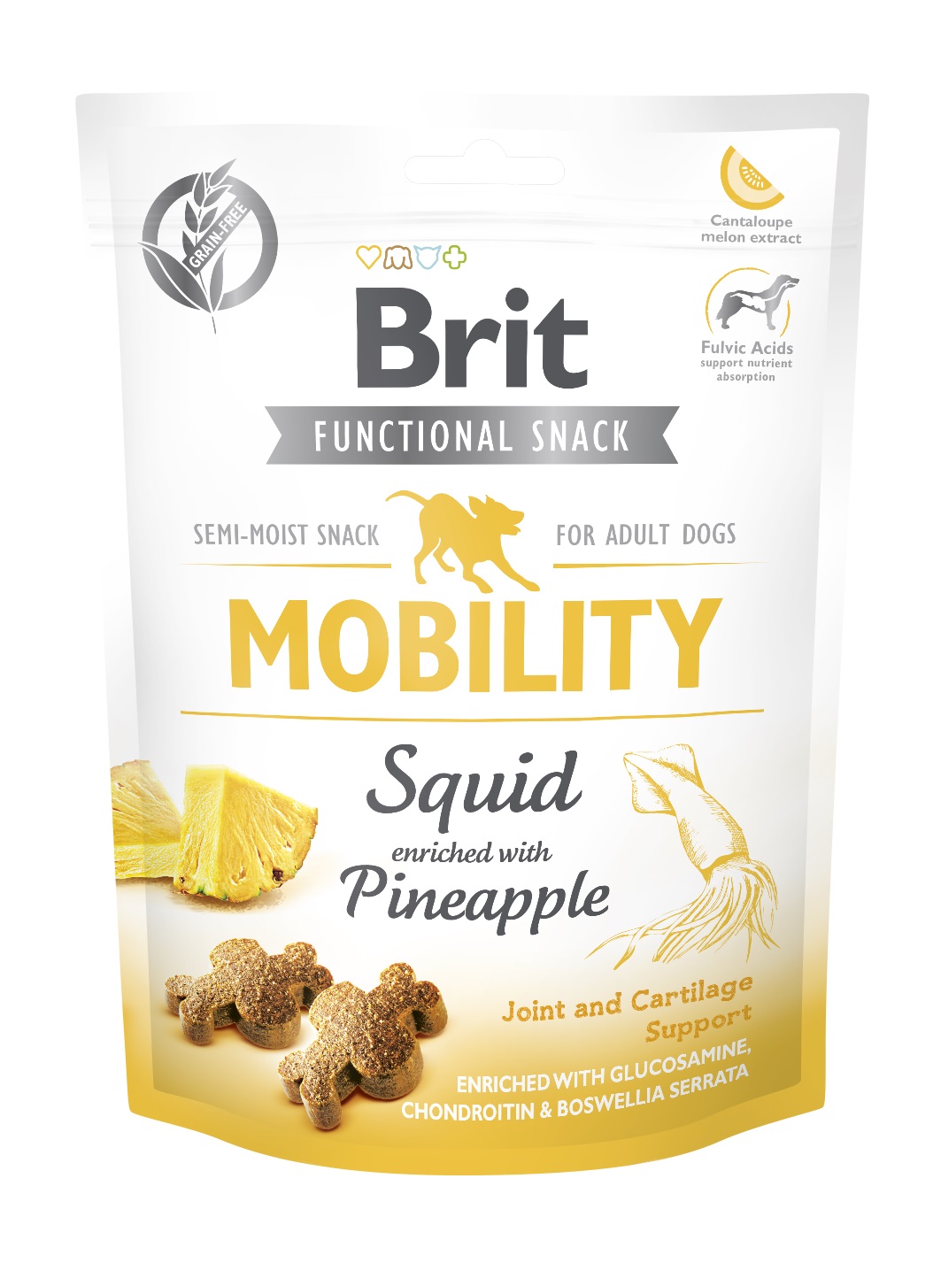 Brit Snack Mobility Squid/Pineapple - 150g