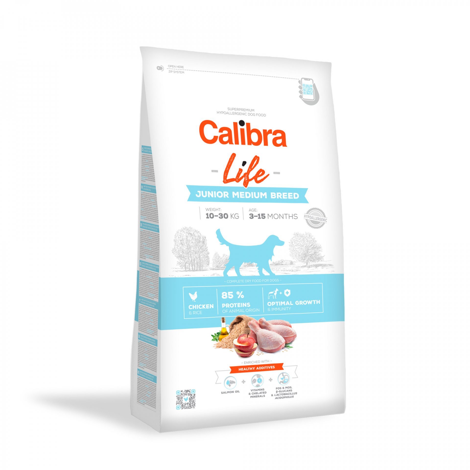 Calibra Life Dog Junior Medium Chicken - 12kg