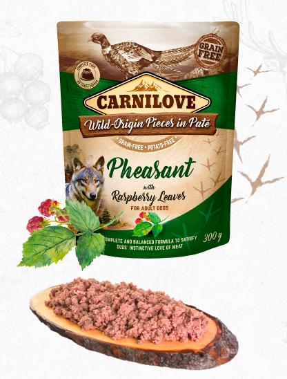 Carnilove Dog Paté 300g - Pheasant/Raspberry Leaves