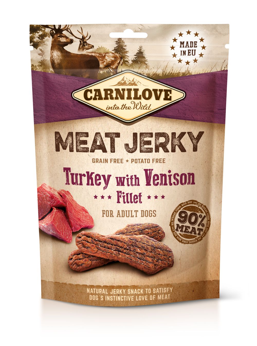 Carnilove Meat Jerky 100g - Turkey/Venison