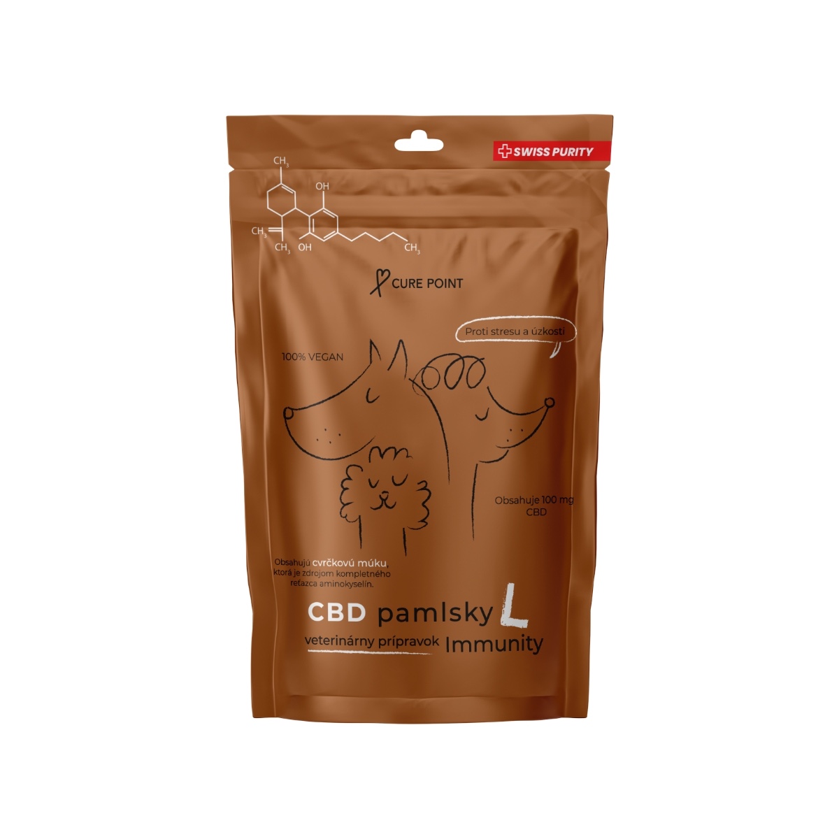 Cure Point CBD Pamlsky Immunity 100g - L (nad 35kg)