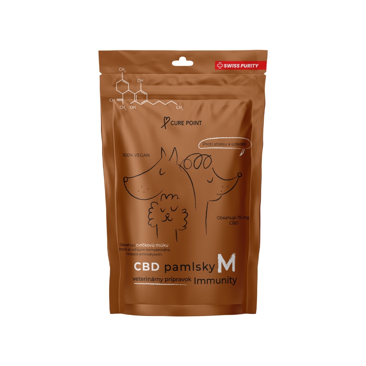 Cure Point CBD Pamlsky Immunity 100g - M (10 až 35kg)