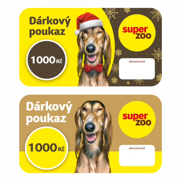 Dárkový poukaz Super zoo 1000 Kč