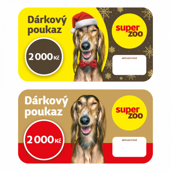 Dárkový poukaz Super zoo 2000 Kč