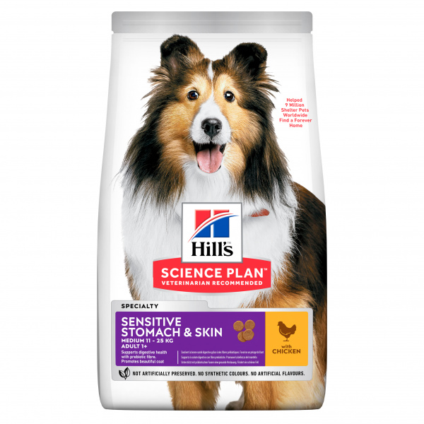 Hill´s Science Plan Canine Adult Sensitive Stomach & Skin Medium Chicken 14kg