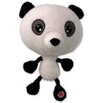 Hračka Dog Fantasy Big head panda plyšová pískací 30cm