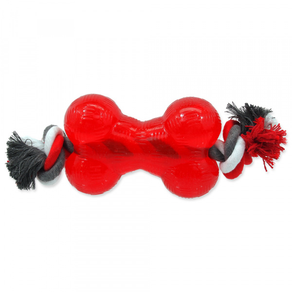 Hračka Dog Fantasy Strong kost guma červená 13,9cm