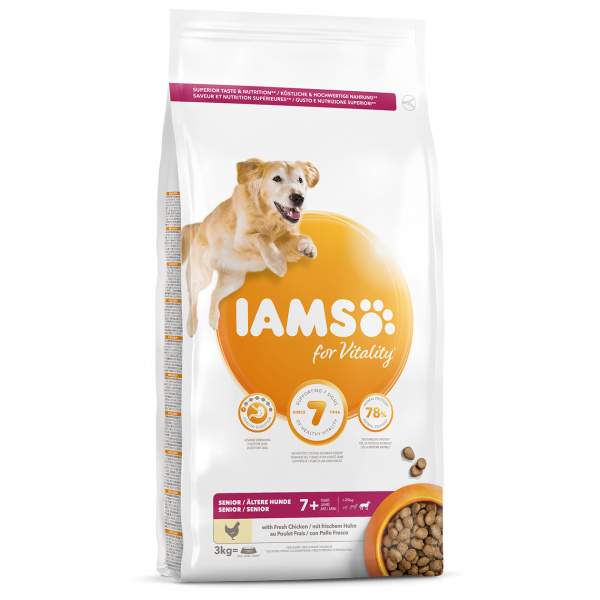 IAMS Dog Senior Large Chicken 3kg