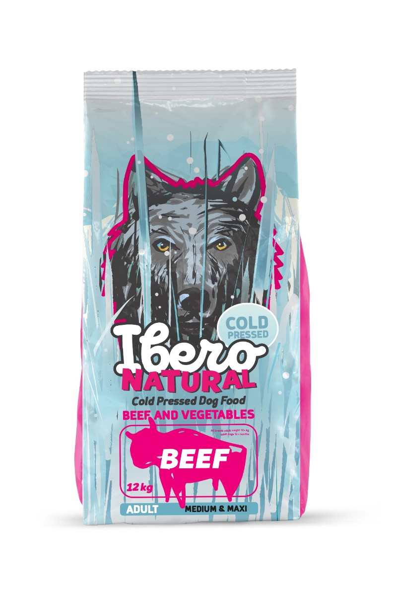 Ibero Cold Press Dog Adult Medium/Large Beef - 12kg