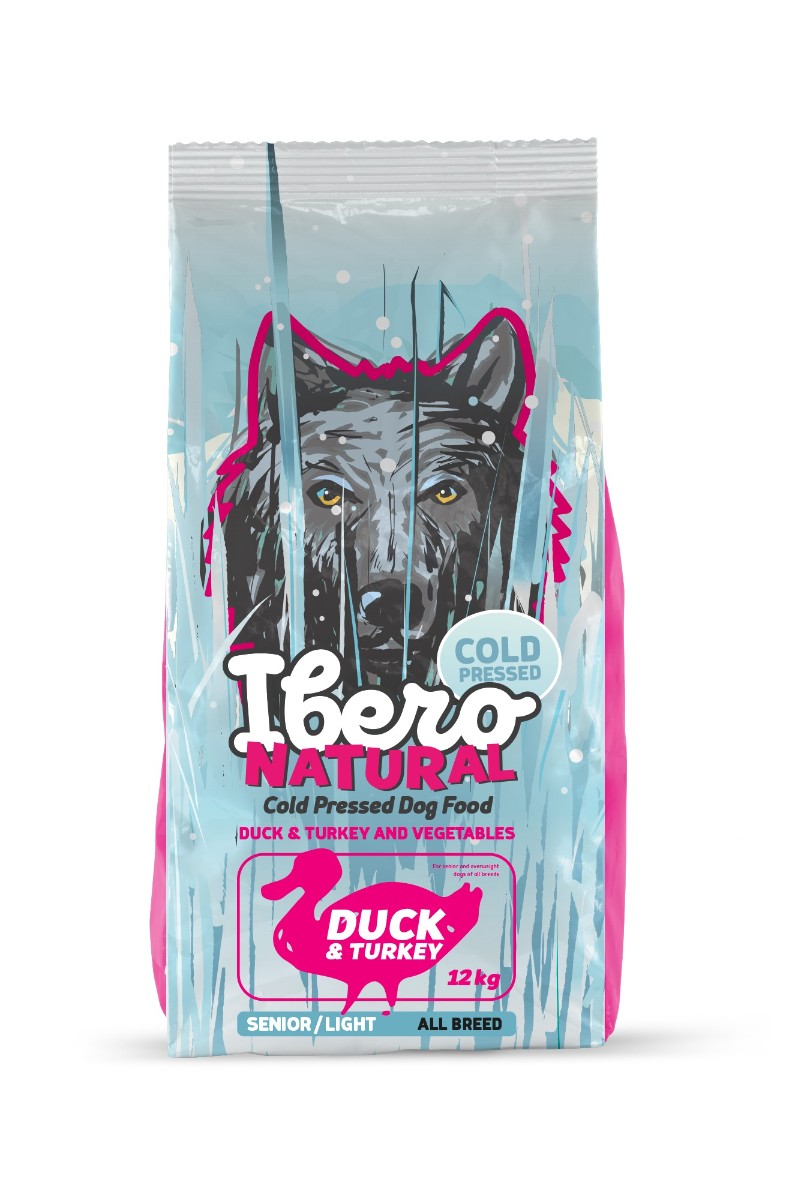 Ibero Cold Press Dog Senior Duck/Turkey - 12kg