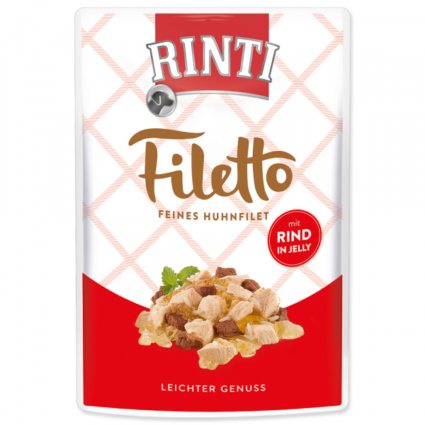 Kapsička Rinti Filetto kuře+hovězí v želé 100g