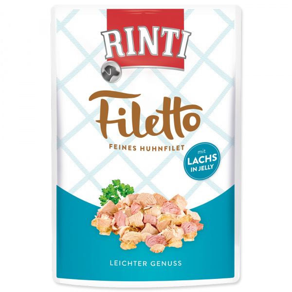 Kapsička Rinti Filetto kuře+losos v želé 100g