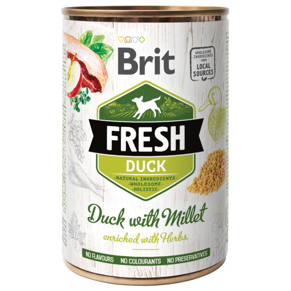 Konzerva Brit Fresh Duck with Millet 400g