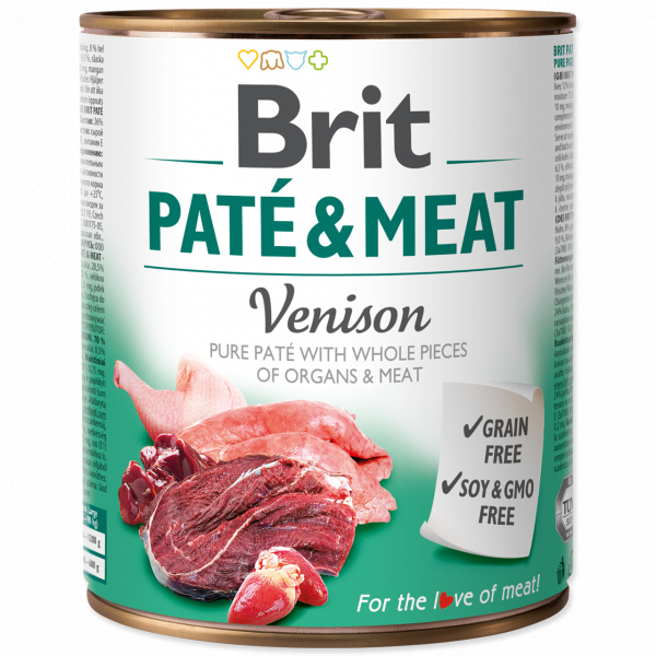 Konzerva Brit Paté & Meat Venison 800g