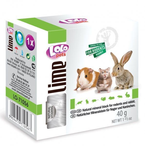 LoLo Pets Přírodní Minerální Kámen Pro Hlodavce - 40g