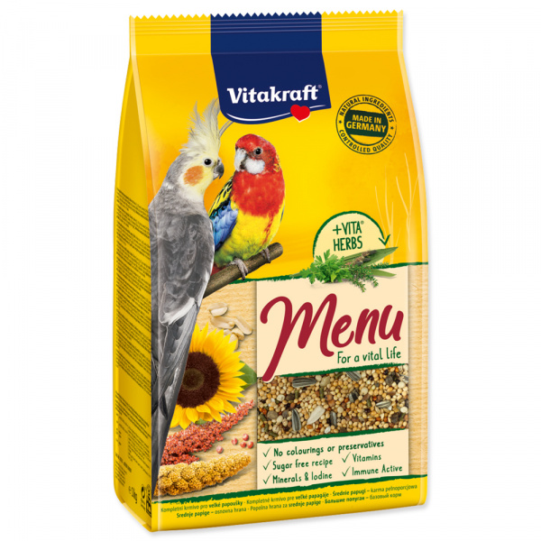 Menu Vitakraft Vital korela a střední papoušek 1kg