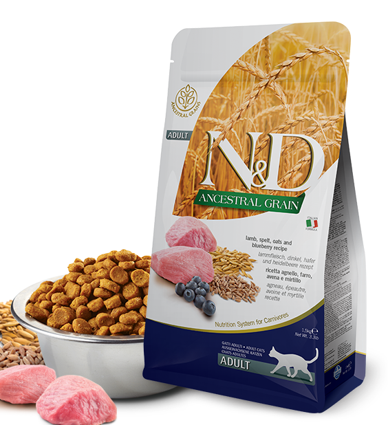 N&D Cat Adult Lamb/Blueberry Low Grain - 1,5kg