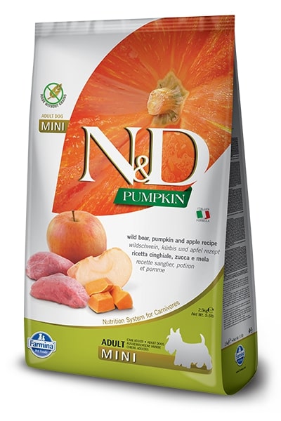 N&D Pumpkin Dog Adult Mini Boar/Apple Grain-free - 2,5kg