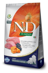 N&D Pumpkin Dog Puppy Medium/Large Grain-free Lamb/Blueberry - 2,5kg