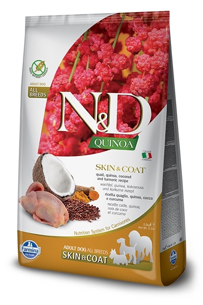 N&D Quinoa Dog Skin&Coat Quail/Coconut Grain-free - 2,5kg