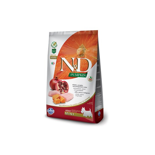 N & D GF Pumpkin DOG Adult Mini Chicken & Pomegranat 2,5kg