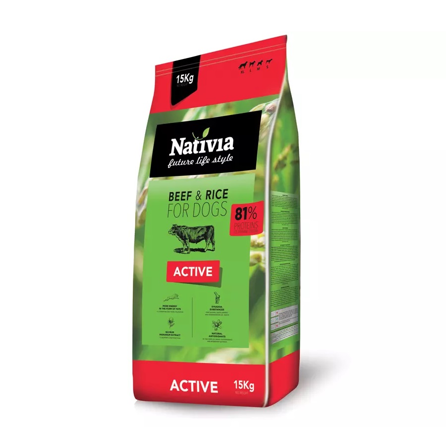 Nativia Dog Adult Active - 15kg