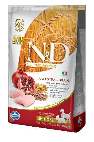 N&D Dog Adult Medium/Large Light Chicken/Pomegranate Low Grain - 12kg