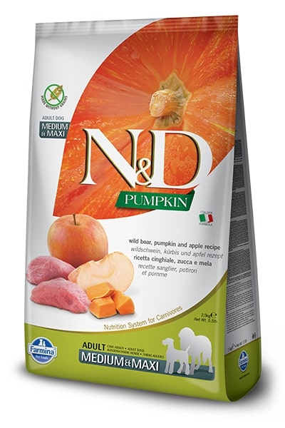 N&D Pumpkin Dog Medium/Large Adult Boar/Apple Grain-free - 2,5kg