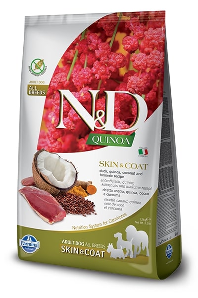 N&D Quinoa Dog Skin/Coat Duck/Coconut Grain-free - 2,5kg