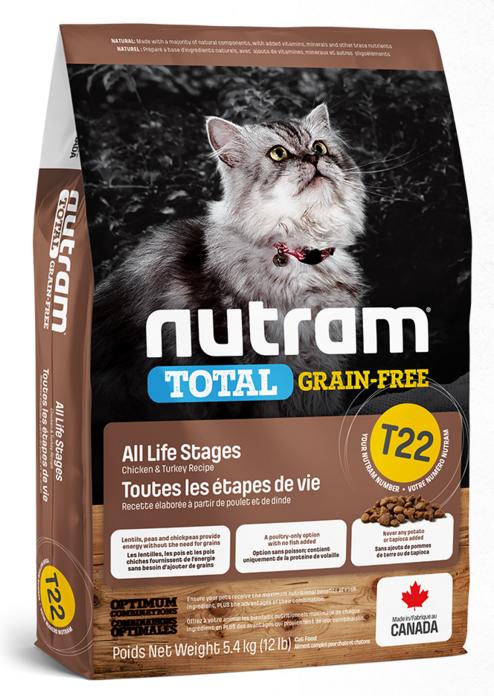 Nutram Total Cat Grain-free Chicken/Turkey - T22 - 5,4kg