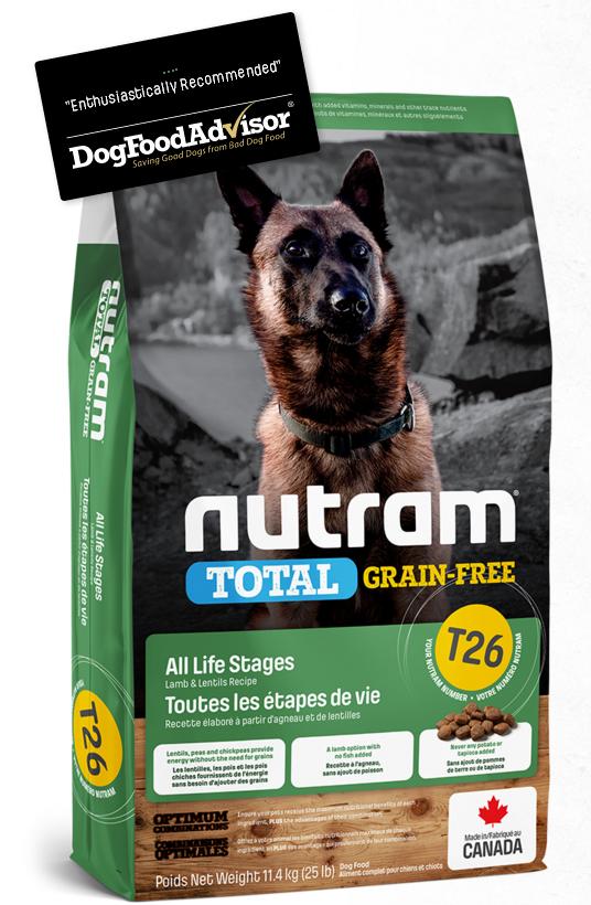 Nutram Total Dog Lamb/Lentils Grain-free T26 - 11,4kg