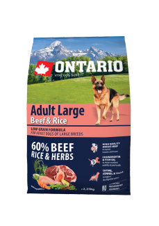 Ontario Adult Large Beef & Rice 2,25 kg