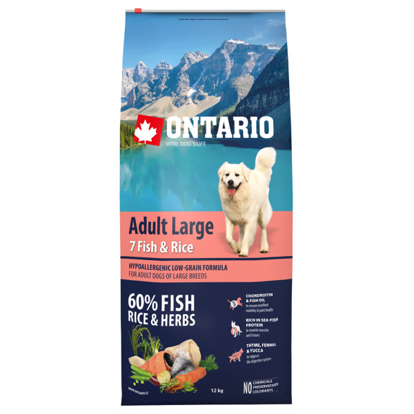 Ontario Adult Large Fish & Rice 12kg