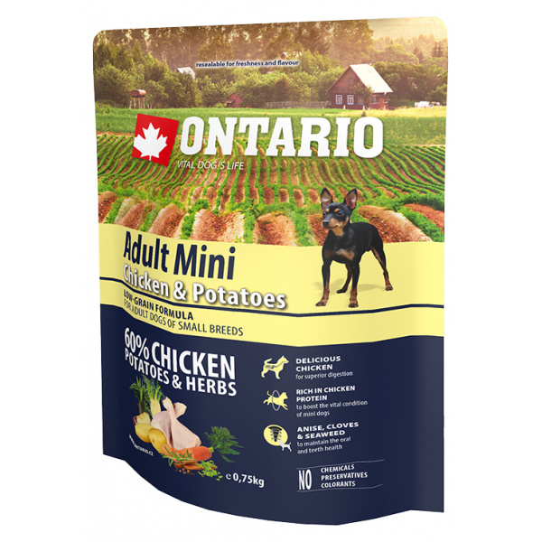 Ontario Adult Mini Chicken & Potatoes 0,75 kg