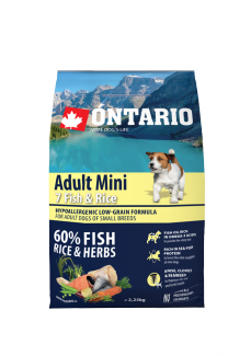 Ontario Adult Mini Fish & Rice 2,25 kg